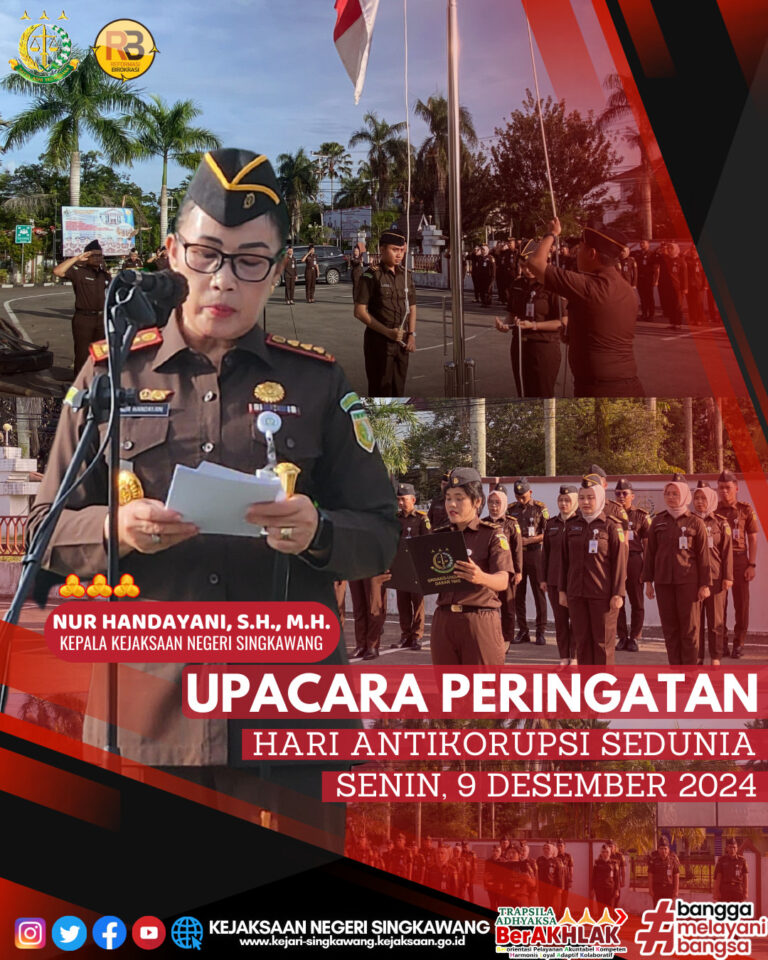 Upacara Bendera dalam rangka memperingati Hari Antikorupsi Sedunia (Harkordia) 2024